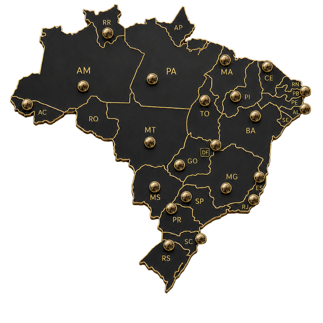 Mapa de Regiões Atendidas