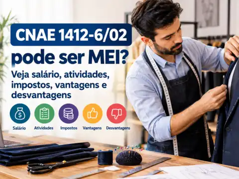 CNAE 1412-6/02 pode ser MEI? Veja salário, atividades, impostos, vantagens e desvantagens