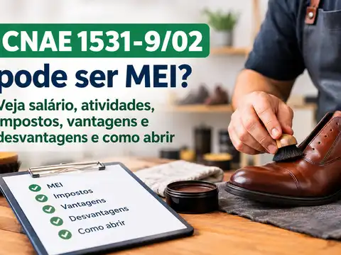 CNAE 1531-9/02 pode ser MEI? Veja salário, atividades, impostos, vantagens e desvantagens 